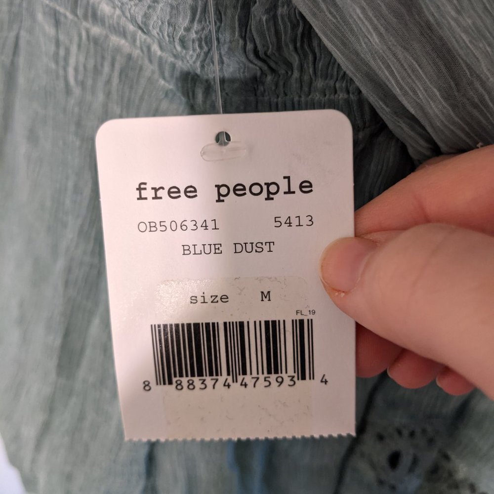 NWW Free People Powder Blue Flowing Top - w tags! - Picture 5 of 8